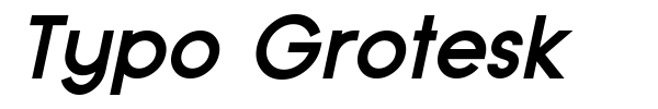 Typo Grotesk font preview